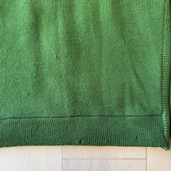Vintage Towncraft Cardigan Medium Green Wool Suede 60s Pennys Made in USA - Picture 8 of 9